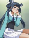  1girl awa black_hair blue_eyes ookami-san ryuuguu_otohime 