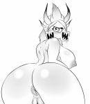  1_eye 2_mouths anus big_breasts big_butt breasts butt cyclops demon doom eyelashes female horn humanoid looking_back monster monstrous_humanoid nipples open_mouth pain_elemental pussy sharp_teeth teeth thick_thighs video_games warioeag wide_hips 