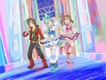  1boy 2girls commentary creatures_(company) english_commentary game_freak haruka_(pokemon) highres lucia_(pokemon) multiple_girls nintendo pokemon pokemon_(game) pokemon_oras yamato-leaphere yuuki_(pokemon) 