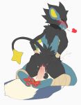  &lt;3 2019 anthro balls black_fur blush butt cum cum_on_feet digital_drawing_(artwork) digital_media_(artwork) erection fur fuzzy hi_res humanoid_penis luxray male male/male mammal nintendo nude pawpads paws penetration penis pok&eacute;mon pok&eacute;mon_(species) sex simple_background smile tongue typhlosion video_games zamzi 