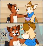  canid canine comic english_text flip_(flipyart) flipyart fox into_the_spider-verse kaimstain male mammal meme safe text 