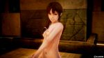  1girl 3d breasts brown_hair female female_only gintama honey_select illusion illusion_soft looking_at_viewer mutsu_(gintama) navel nipples nude red_eyes small_breasts solo solo_female solo_focus uncensored 