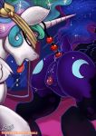  2019 absurd_res anal anal_beads anal_penetration anus butt clitoris cutie_mark dock duo empressbridle equid eyes_closed female female/female feral friendship_is_magic hi_res horn incest mammal my_little_pony nightmare_moon_(mlp) open_mouth penetration princess_celestia_(mlp) pussy sex_toy sibling sisters tongue tongue_out winged_unicorn wings 