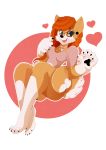  2019 anthro breasts canid canine canis clothed clothing digital_media_(artwork) domestic_dog eyewear female glasses hi_res mammal rariedash smile solo 
