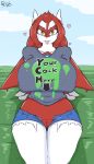  absurd_res anthro big_breasts breasts clothing fan_character female hair hi_res latias legendary_pok&eacute;mon lewdtias nintendo pok&eacute;mon pok&eacute;mon_(species) pussy quin-nsfw red_hair simple_background solo video_games 