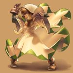  1girl blonde_hair bodysuit_under_clothes braid breasts commentary_request dress final_fantasy final_fantasy_tactics gloves hood long_hair momigara_(mmgrkmnk) muscle robe solo twin_braids twintails white_dress white_mage white_mage_(fft) 