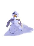  absurd_res anthro anthrofied areola avian balto_(film) beak belly big_breasts big_nipples bird blush breasts crazykat female feral goose hi_res looking_at_viewer nipples nude overweight sitting slightly_chubby smile snow_goose solo_focus spread_legs spreading stella_(balto) 