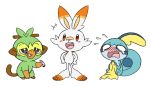  5_toes ambiguous_gender crying drugs feet feral grookey group half-closed_eyes humanoid_feet lagomorph mammal marijuana nintendo open_mouth pok&eacute;mon pok&eacute;mon_(species) primate rakkuguy reptile scalie scorbunny simple_background smile sobble starter_trio tears toes video_games 