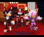  alishdark black_fur black_skin casino chiropteran e-123_omega english_text eulipotyphlan eyes_closed eyeshadow fake_screenshot female fur hedgehog hi_res machine makeup male mammal red_eyes red_fur red_skin robot rouge_the_bat shadow_the_hedgehog sonic_(series) text white_fur 