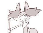  anthro braixen chest_tuft dipstick_tail fluffy fluffy_tail hi_res inner_ear_fluff multicolored_tail nintendo pok&eacute;mon pok&eacute;mon_(species) sad solo stick theartmanor tuft video_games 