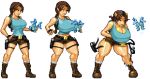  breast_expansion breasts brown_hair casetermk daring_do_(mlp) equid equine female friendship_is_magic hair horse human human_focus lara_croft mammal my_little_pony pony tomb_raider transformation 