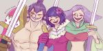  1boy 2girls brother_and_sister charlotte_cracker charlotte_custard multiple_girls one_piece purple_hair siblings smile 