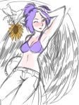  altavy_(altavy) animal_humanoid avian avian_humanoid bird bunny_and_fox_world crimson-karma fairy falcon falcon_humanoid feathers female hair humanoid one_eye_closed pointy_ears purple_hair wings yellow_eyes 