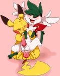  anal anal_penetration balls blush erection eyes_closed feral gritsnshit hi_res legendary_pok&eacute;mon male male/male nintendo penetration penis pikachu pok&eacute;mon pok&eacute;mon_(species) shaymin shaymin_(sky_form) simple_background tapering_penis video_games 