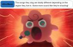  &gt;:o angry creatures_(company) everydaylouie game_freak gen_1_pokemon jigglypuff microphone nintendo pokedex pokemon pokemon_(creature) red_background shouting 