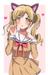  1girl animal_ears bang_dream! cat_ears hearts ichigaya_arisa school_uniform tokitoki_(commando) yellow_eyes 