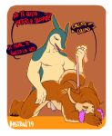  2019 all_fours anal anal_penetration anthro balls bastriw_(artist) bdsm belt canid canine canis collar dialogue digital_media_(artwork) doggystyle domestic_dog domination duo erection from_behind_position fur hair handcuffs hi_res humanoid humanoid_penis lead male male/male male_penetrated male_penetrating mammal nintendo nipples nude penetration penis pok&eacute;mon pok&eacute;mon_(species) quil sex shackles simple_background smile submissive text typlhosion video_games 