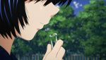  animated animated_gif black_hair close-up drooling nazo_no_kanojo_x saliva screencap test_tube urabe_mikoto 