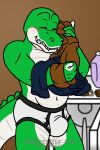  alligator belt briefs clothing cregon crocodile crocodilian cuddling detergent dryer grin hi_res polkscastle reptile scalie simple_background smile teeth underwear wallet 