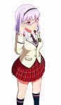  1girl glasses hairband highres idolmaster idolmaster_million_live! idolmaster_million_live!_theater_days long_hair necktie runmo77 school_uniform shijou_takane skirt 