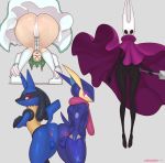  2019 absurd_res anthro anus arthropod ass_up backsack balls bent_over big_butt boots butt butt_squish cape cheadle_yorkshire chelodoy clothed clothing female footwear gloves green_hair greninja group hair hi_res hollow_knight hornet hornet_(hollow_knight) hunter_x_hunter hymenopteran insect looking_back lucario male melee_weapon mostly_nude nintendo nude panties perineum pok&eacute;mon pok&eacute;mon_(species) pussy shirt spread_butt spreading sword underwear upskirt video_games wasp weapon 