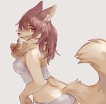  1girl breasts erumeruta furry long_hair red_eyes red_hair smile solo 