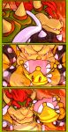  bowser comic commentary english_commentary highres mario_(series) molten_rock nintendo red_hair sindraws super_crown super_mario_bros. 