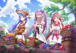  clouds food fruit houchi_shoujo lunacle sky tagme_(character) 