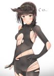  bodysuit cameltoe erect_nipples hatsuzuki_(kancolle) kantai_collection soushou_nin torn_clothes 