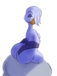  absurd_res anthro anthrofied avian balto_(film) beak belly big_butt bird blush breasts butt crazykat female feral goose hi_res looking_at_viewer nipples nude overweight rock side_boob sitting slightly_chubby smile snow_goose solo_focus stella_(balto) 