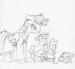  2019 cup dilarus dragon duo equid female feral friendship_is_magic greyscale hair hi_res horn magic mammal messy_hair monochrome multicolored_hair my_little_pony scalie scared spike_(mlp) text twilight_sparkle_(mlp) winged_unicorn wings 
