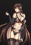  bra fate/grand_order lingerie nipples pantsu pointy_ears semiramis_(fate) stockings tagme thighhighs 