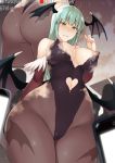  censored dark_stalkers morrigan_aensland nakamura_yukitoshi nipples pussy wings 