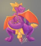 anus balls butt cum dragon erection feral hi_res humanoid_penis looking_at_viewer male nude penis perineum presenting presenting_hindquarters pullmytail raised_tail scalie solo spyro spyro_the_dragon video_games 