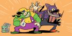  cape cosplay costume_switch facial_hair hat king_k._rool mustache nintendo overalls rariatto_(ganguri) ridley sparkle super_smash_bros. waluigi wario yellow_eyes 