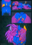  2019 afterglow anthro breasts comic duo embrace eye_contact eyes_closed felid female female/female fur hair hi_res hug incest mammal nude oral pussy pussy_juice ratcha_(artist) sex sibling sisters text vaginal 