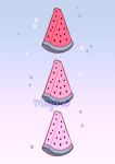  artist_name blue_background food fruit gradient gradient_background highres meyoco original pink_background sparkle watermelon watermelon_seeds 