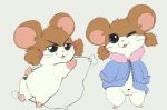  brown_hair butt coat female hair half_naked hamster hamtaro_(series) mammal one_eye_closed pubes pussy rodent sparkle_(hamtaro) unknown_artist white_hair wink 