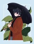  animal_humanoid black_hair brown_eyes cat_humanoid eyewear felid felid_humanoid feline feline_humanoid glasses grass hair hi_res humanoid mammal missawkwardnutella short_hair smoking umbrella zero_(missawkwardnutella) 