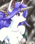  anthro breasts canid canine cleavage clothed clothing female fur g-sun hair horn legend_of_mana low_res mammal mana_(series) purple_eyes purple_hair sierra_(mana) solo square_enix video_games white_fur 