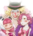  1boy 2girls age_difference brother_and_sister charlotte_galette charlotte_mont-d&#039;or charlotte_poire highres long_hair multiple_girls one_piece red_hair siblings smile 