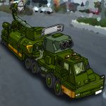  cannon godzilla_(series) hyper_laser_cannon military military_vehicle toho_(film_company) tractor weapon 