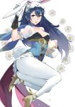  1girl :d a_meno0 animal_ears ankle_ribbon blue_eyes blue_hair breasts bunny_ears bunny_tail choker cleavage collarbone daisy easter_egg egg fake_animal_ears fire_emblem fire_emblem:_kakusei floating_hair flower full_body gloves hairband holding_egg long_hair looking_at_viewer lucina miniskirt nintendo open_mouth panties panties_under_pantyhose pantyhose petals pleated_skirt pumps ribbon shiny shiny_hair short_sleeves skirt small_breasts smile solo tail underwear very_long_hair white_background white_flower white_gloves white_hairband white_legwear white_skirt white_sleeves yellow_footwear yellow_ribbon 