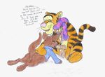  clothed clothing crying cub dialog disney erection feline fellatio gay half-dressed kangaroo male mammal marsupial oral oral_sex penis pinkiepanther roo roo_(winnie_the_pooh) sex text tiger tigger what winnie_the_pooh winnie_the_pooh_(franchise) young 