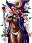  artist_request bb black_mage blush breasts character_request dark_skin final_fantasy final_fantasy_v green_eyes hat hirooki_(dr-e) large_breasts lenna_charlotte_tycoon panties red_hair source_request staff underwear witch_hat 