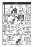  1boy 1girl 4koma ball black_hair blush bottle breasts censored comic dildo doughnut dress english_text food glasses large_breasts long_hair monochrome necktie no_panties original peach_(momozen) sweatdrop television the_ring throwing toilet_paper wardrobe_malfunction water_bottle yamamura_sadako 