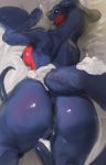  ! anthro anus big_butt breasts butt colored_sketch female garchomp killioma looking_back nintendo nipples pok&eacute;mon pok&eacute;mon_(species) pussy solo surprise thick_thighs video_games 