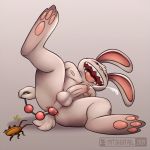  2019 anal anal_beads anal_masturbation balls cum cumshot ejaculation erection humanoid_penis lagomorph male mammal masturbation max_(sam_&amp;_max) mytigertail nipples orgasm penis sam_&amp;_max sex_toy solo 