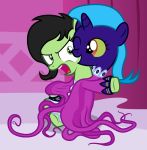  angry anon badumsquish bound clothing dress duo equid equine fan_character female glad_rags_(oc) green_sclera hi_res horn horse living_clothing mammal my_little_pony pony red_eyes smile tentacle_monster tentacles unicorn 