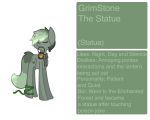  cursed description earthpony equid equine eyes_closed fan_character fire green_hair greenstone hair horse lantern looking_back mammal my_little_pony pony sculpture statue stone vines 